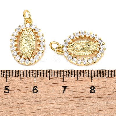 Religion Brass Micro Pave Clear Cubic Zirconia Pendants CU-CBA9482-01G-06-1