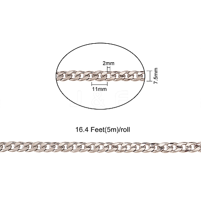 304 Stainless Steel Cuban Link Chains CHS-CJ0001-27B-1