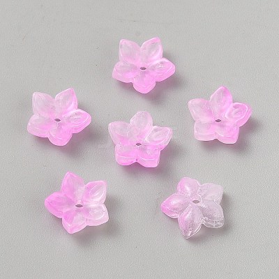Baking Paint Handmade Lampwork Bead Cap LAMP-WH0009-21C-1