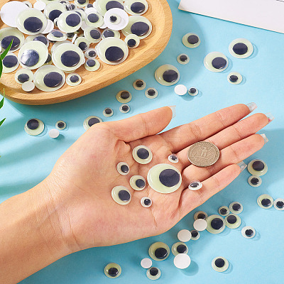 625Pcs 6 Styles Luminous PVC Craft Wiggle Eyes Cabochons DIY-TA0006-54-1