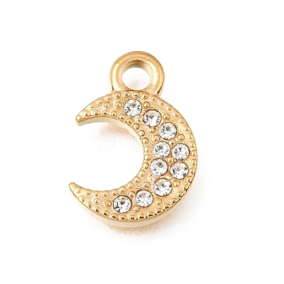 304 Stainless Steel Rhinestone Pendants STAS-E531-06G-1
