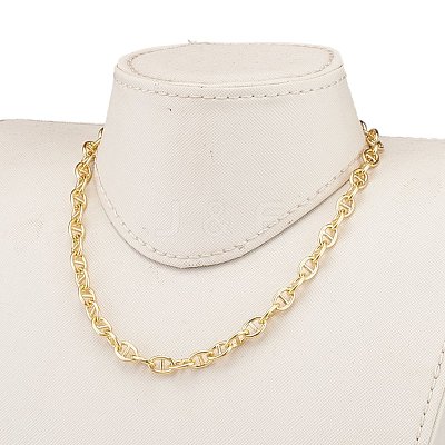 Brass Mariner Link Chain Necklaces NJEW-JN03247-1