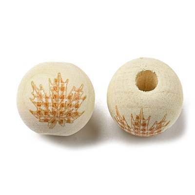 Autumn Wood European Beads WOOD-H105-04B-02-1