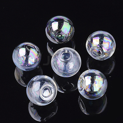 Round Handmade One Hole Blown Glass Globe Ball Bottles LS-X-BLOW-R002-14mm-AB-1