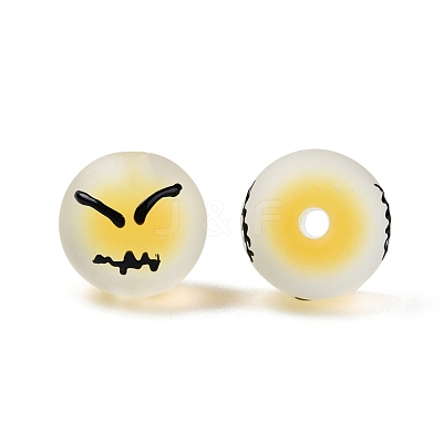 Frosted Acrylic Enamel Beads FACR-G005-02B-1