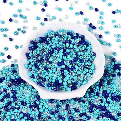 Opaque & Transparent Glass Seed Beads SEED-Q041-06E-1