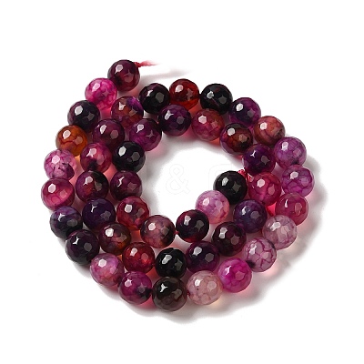 Dyed & Heated Natural Dragon Veins Agate Beads Strands G-P539-A01-09-1