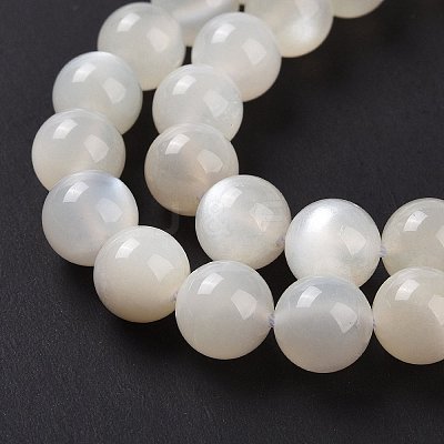 Natural White Moonstone Beads Strands G-F306-05AB-8mm-1