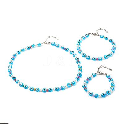 Beaded Necklaces SJEW-JS01225-1