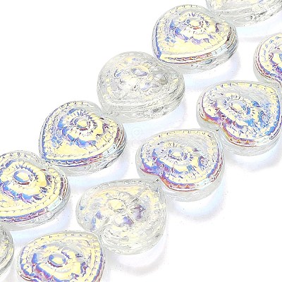 Electroplate Baking Paint Glass Beads Strands EGLA-K061-13A-1