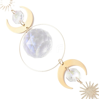 Glass Teardrop Window Hanging Suncatchers HJEW-JM04515-01-1