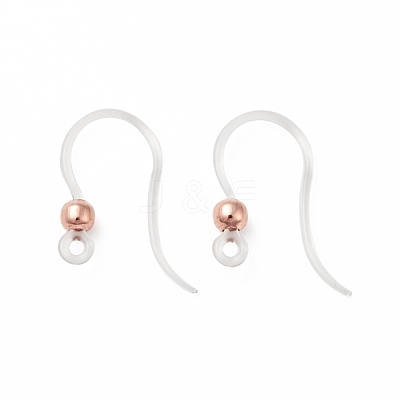 Transparent Resin Earring Hooks RESI-G050-01RG-1