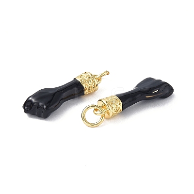 Eco-Friendly Rack Plating Brass Enamel Pendants KK-F845-36G-02-1