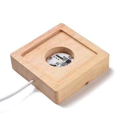 Square Solid Wood Base for Crystal Stones JX333B-1