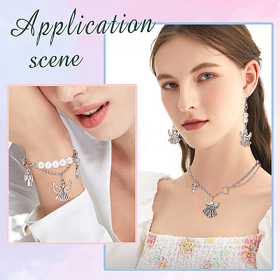 72Pcs 6 Style Tibetan Style Alloy Pendants FIND-PH0005-50-1