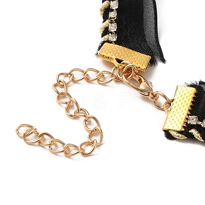 Polyester Lace Choker Necklaces NJEW-M210-01B-1