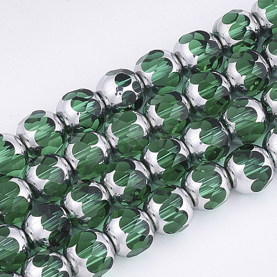 Electroplate Glass Beads Strands X-EGLA-T019-02E-1