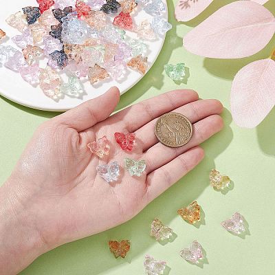 100Pcs Transparent Glass Beads GLAA-CJ0002-40-1