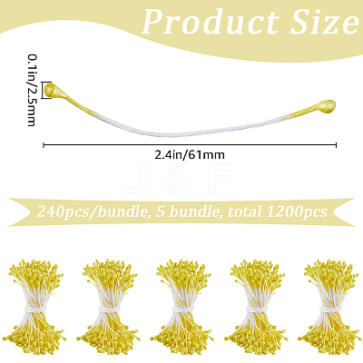 Cotton with Gypsum Artificial Flower Core for Hairpin Accessories DIY-WH20001-21A-1