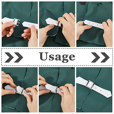 8 Sets PU Leather Sew on Toggle Buckles AJEW-HS0001-54B-1