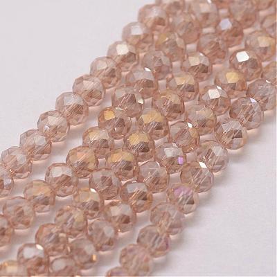 Electroplate Glass Bead Strands GLAA-K016-2x3mm-03FR-1