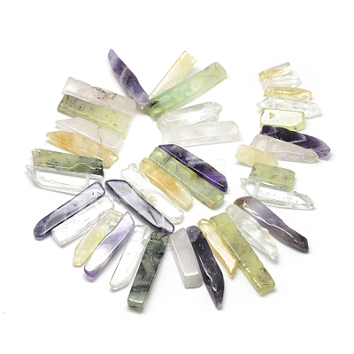Natural Multi Color Quartz Beads Strands G-R419-06-1