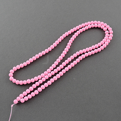 Painted Glass Beads Strands X-DGLA-S071-8mm-37-1