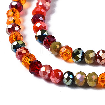 Electroplate Glass Beads Strands X-EGLA-T020-12C-1
