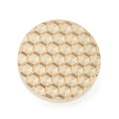Texture Theme Roung Brass Stamp Head AJEW-M036-06A-G-1