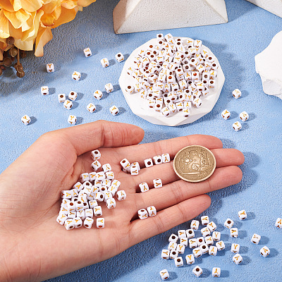 Opaque Acrylic Beads MACR-TAG0001-07Y-1