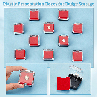 Plastic Presentation Boxes for Badge Storage & Display AJEW-WH0502-11-1