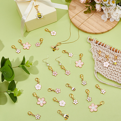 25Pcs Alloy Enamel Pendant Decorations HJEW-DC00144-1