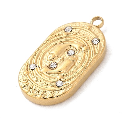 304 Stainless Steel Pendants LS-STAS-F349-03G-08-1