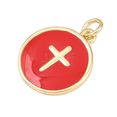 Brass Enamel Pendants KK-L251-02G-E02-1