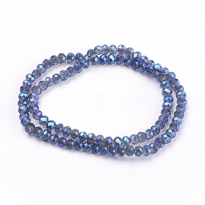 Electroplate Glass Beads Strands EGLA-D020-6x4mm-M2-1