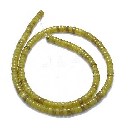 Natural Korea Olive Jade Beads Strands G-F631-A08-1