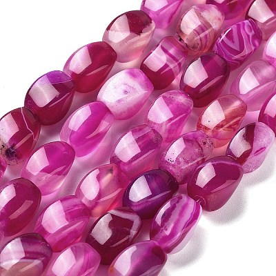 Natural Banded Agate Beads Strands G-G172-01K-1