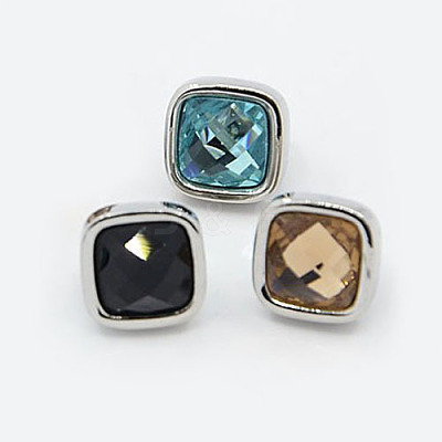 304 Stainless Steel Square Slide Charms STAS-D065-1