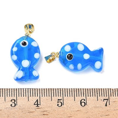 Handmade Lampwork Pendants LAMP-G168-04C-1