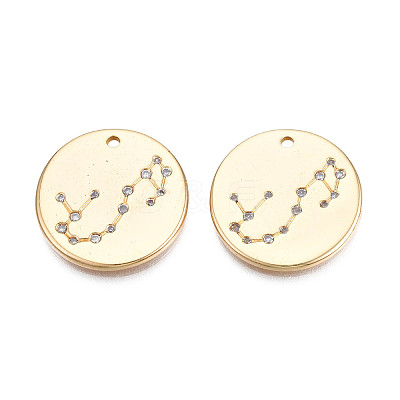 Brass Micro Pave Cubic Zirconia Pendants KK-N216-392-1