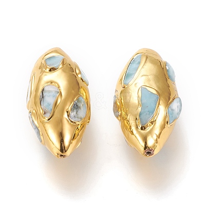 Golden Plated Brass Beads G-P439-A01-1