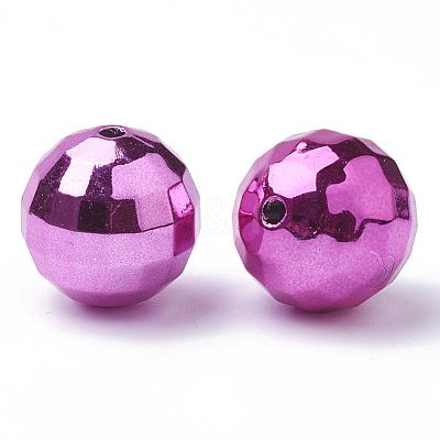 Color Plated Acrylic Beads PACR-R241-02D-1