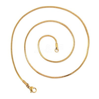 1.5mm 304 Stainless Steel Square Snake Chain Necklaces X-TW4888-1-1