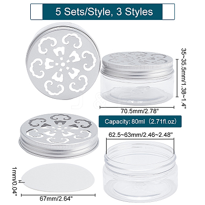 15 Sets 3 Style Plastic Aromatherapy Subpackage Bottle MRMJ-PH0001-74B-1