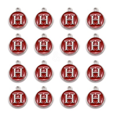Platinum Plated Alloy Enamel Charms LS-ENAM-S118-03H-P-1