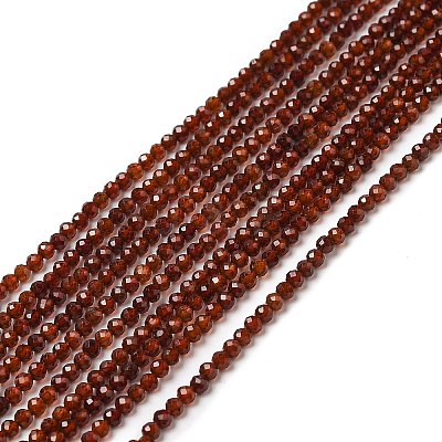 Natural Garnet Bead Strands G-G663-03-2mm-01-1