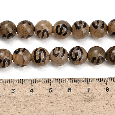 Tibetan Style dZi Beads Strands GG-CBA4812-B01-10MM-1