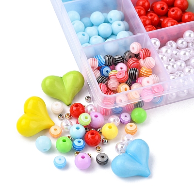 DIY Candy Color Beaded Necklace Mobile Strap Lanyard Making Kit DIY-YW0006-07-1