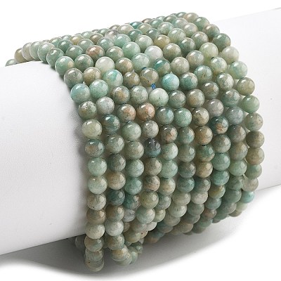 Natural Amazonite Beads Strands X-G-K068-03-4mm-A-1