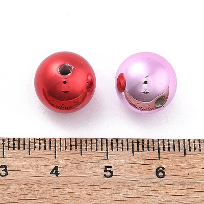 Christmas Theme UV Plating Acrylic Beads PACR-B003-01A-1